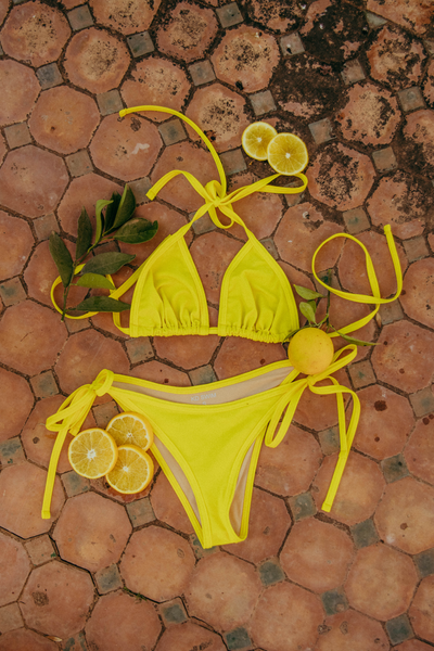 Tie Top lemon yellow